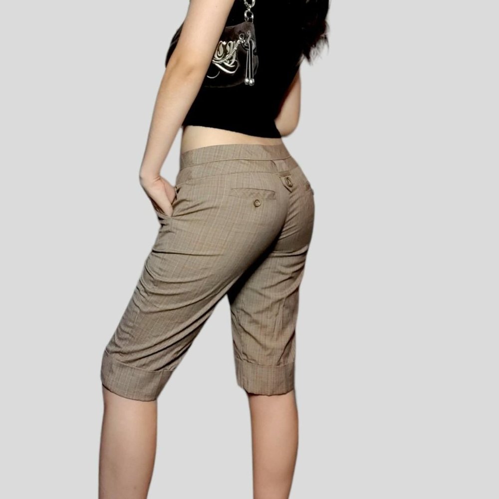 Xoxo Y2K Capri Brown Plaid Bottoms !